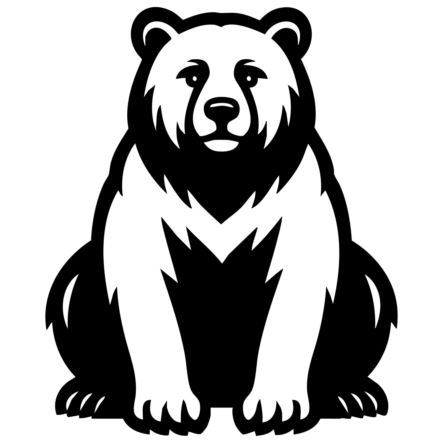 Grizzly Bear DXF File – CNC Cutting Design | AWBEAR131