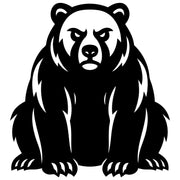 Grizzly Bear DXF File – CNC Cutting Design | AWBEAR141