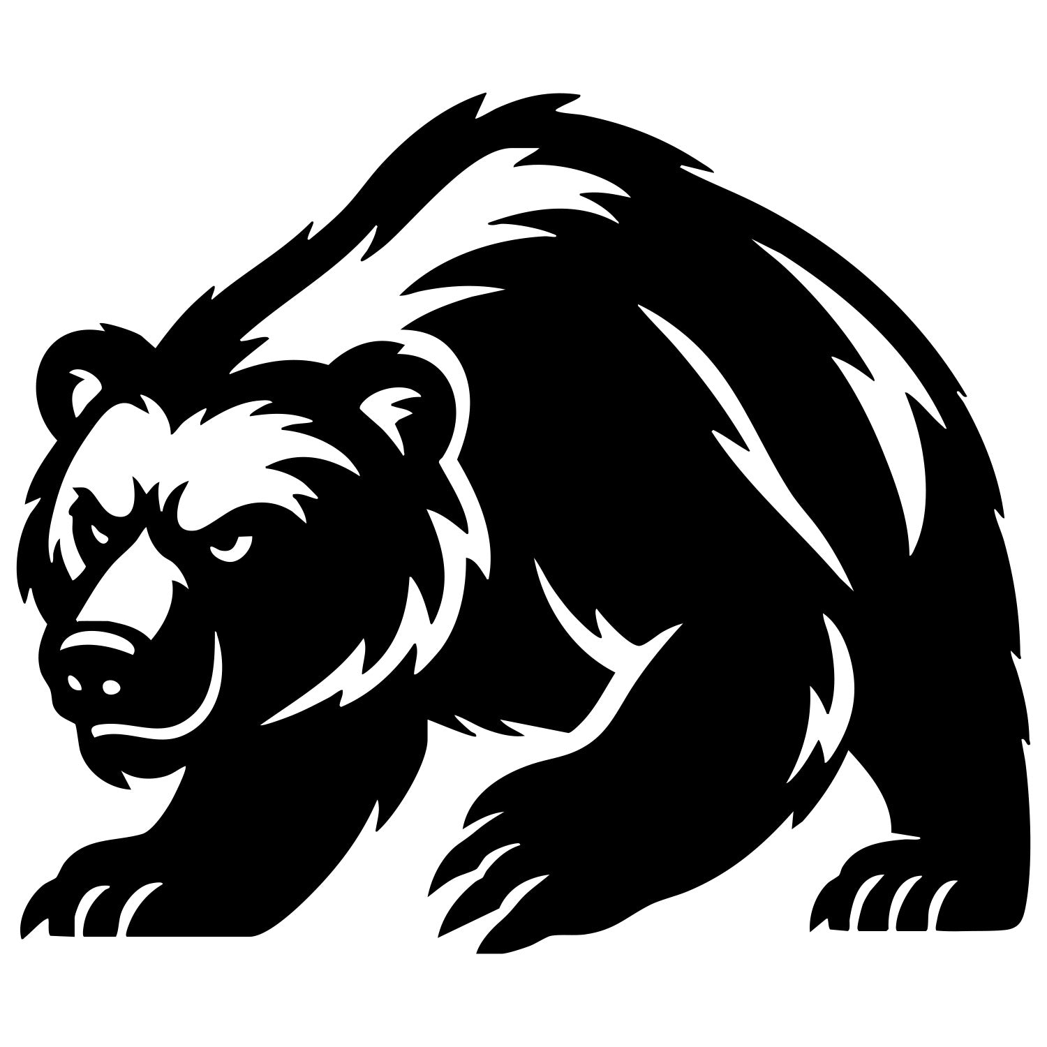Grizzly Bear DXF File – CNC Cutting Design | AWBEAR145