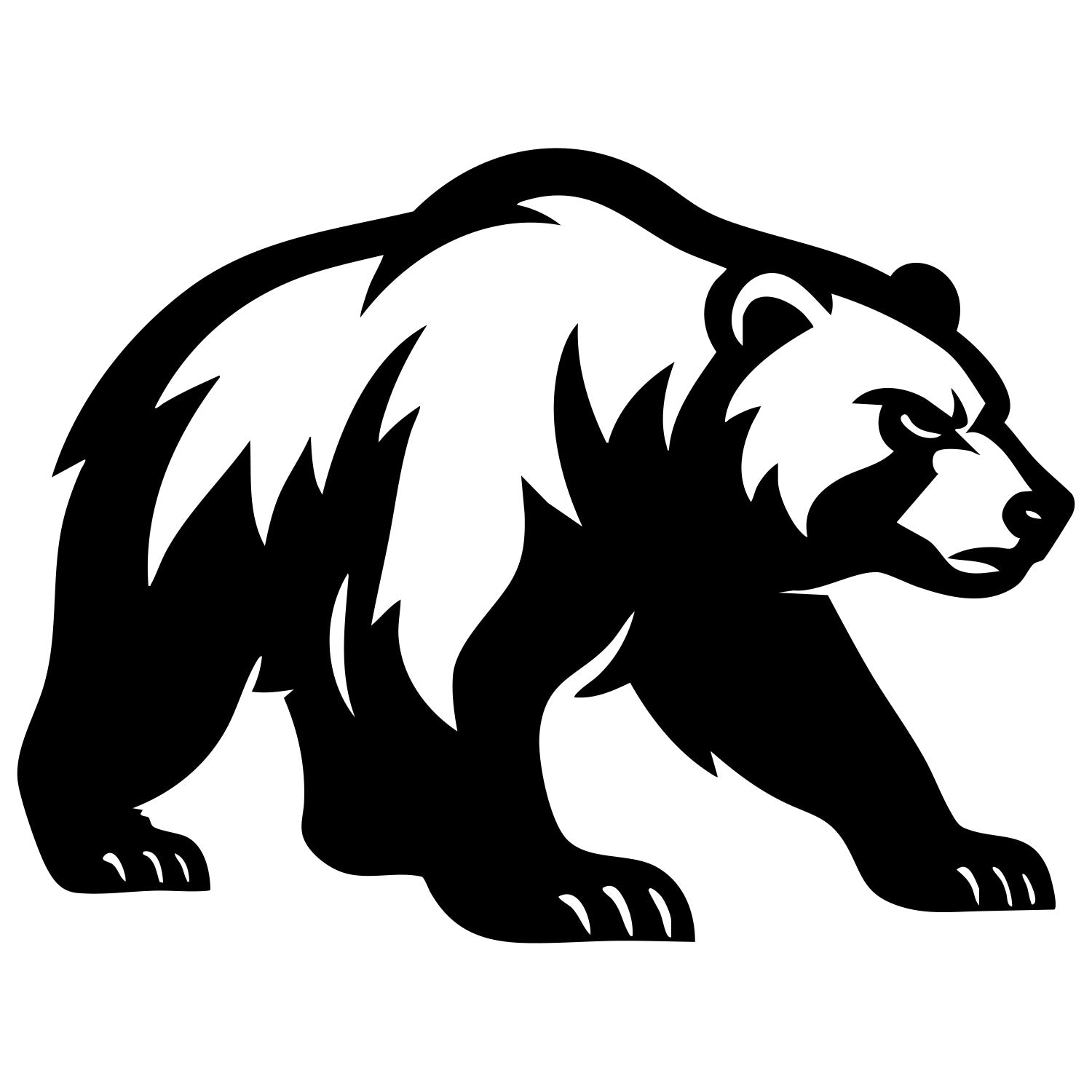 Grizzly Bear DXF File – CNC Cutting Design | AWBEAR148