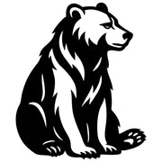 Grizzly Bear DXF File – CNC Cutting Design | AWBEAR152