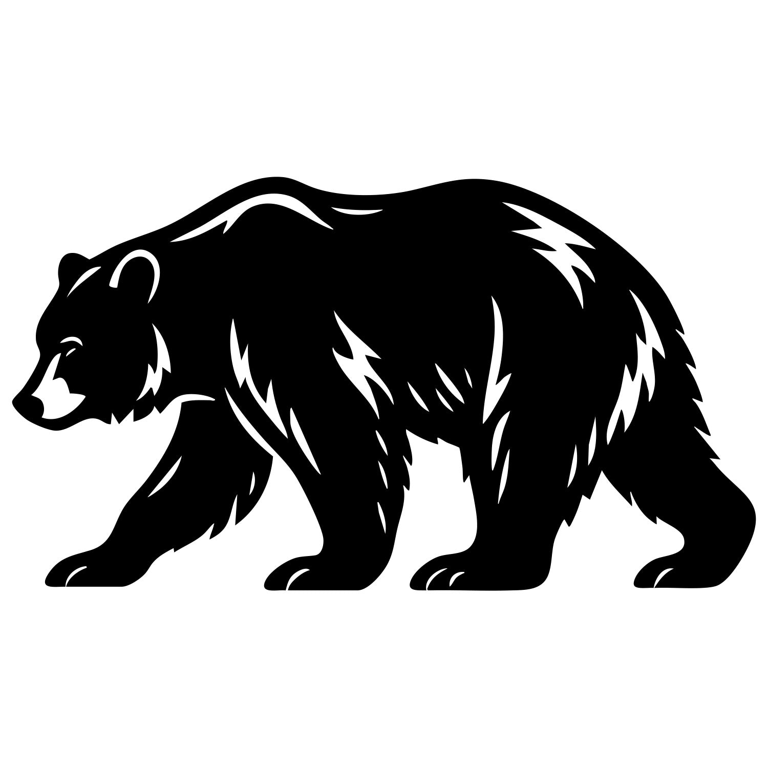 Grizzly Bear DXF File – CNC Cutting Design | AWBEAR2