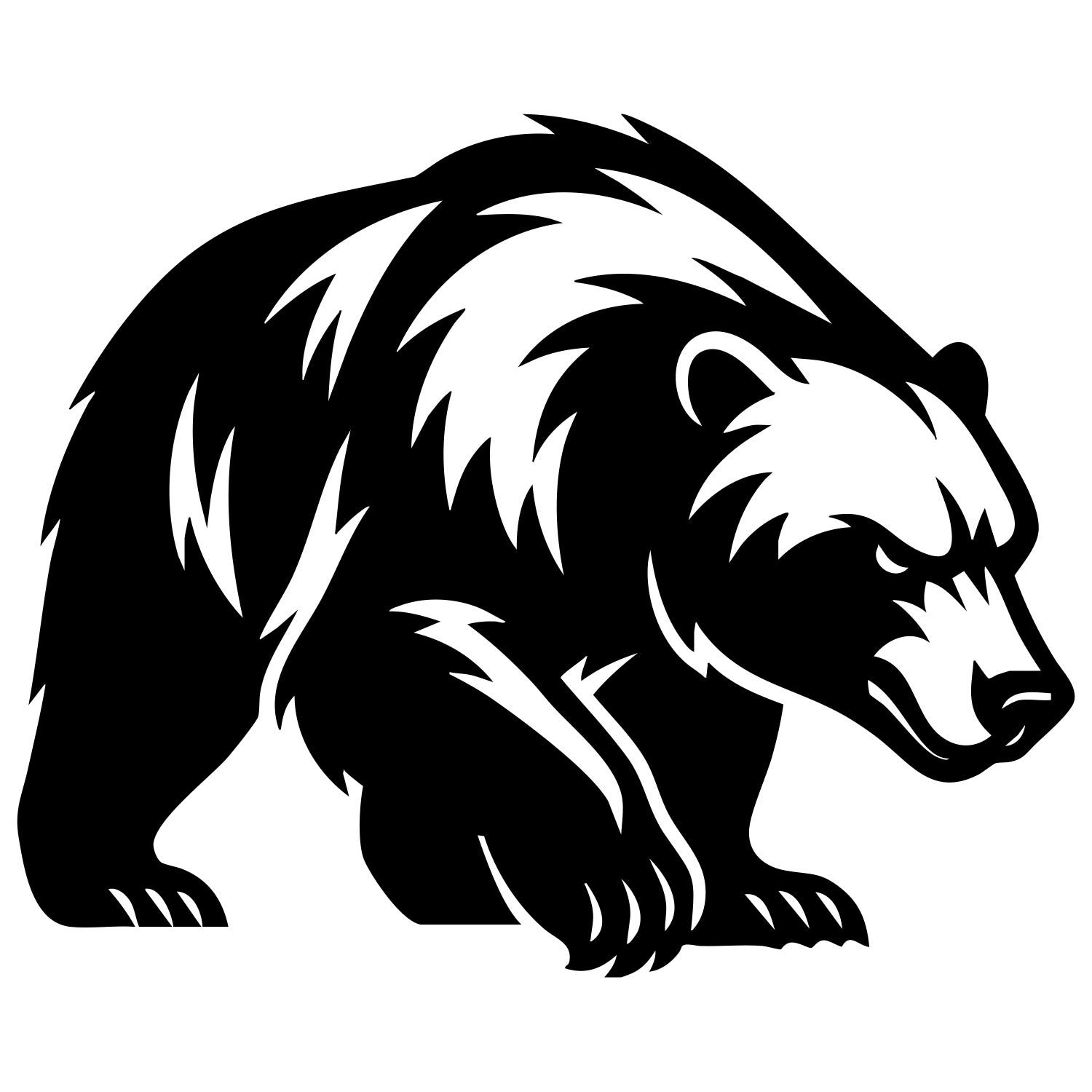 Grizzly Bear DXF File – CNC Cutting Design | AWBEAR212