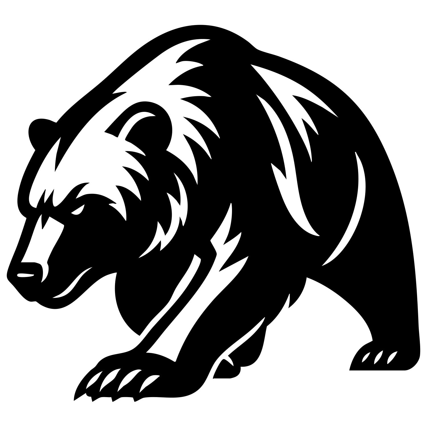 Grizzly Bear DXF File – CNC Cutting Design | AWBEAR213