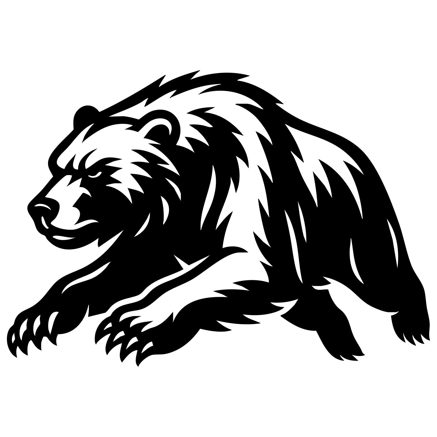 Grizzly Bear DXF File – CNC Cutting Design | AWBEAR225