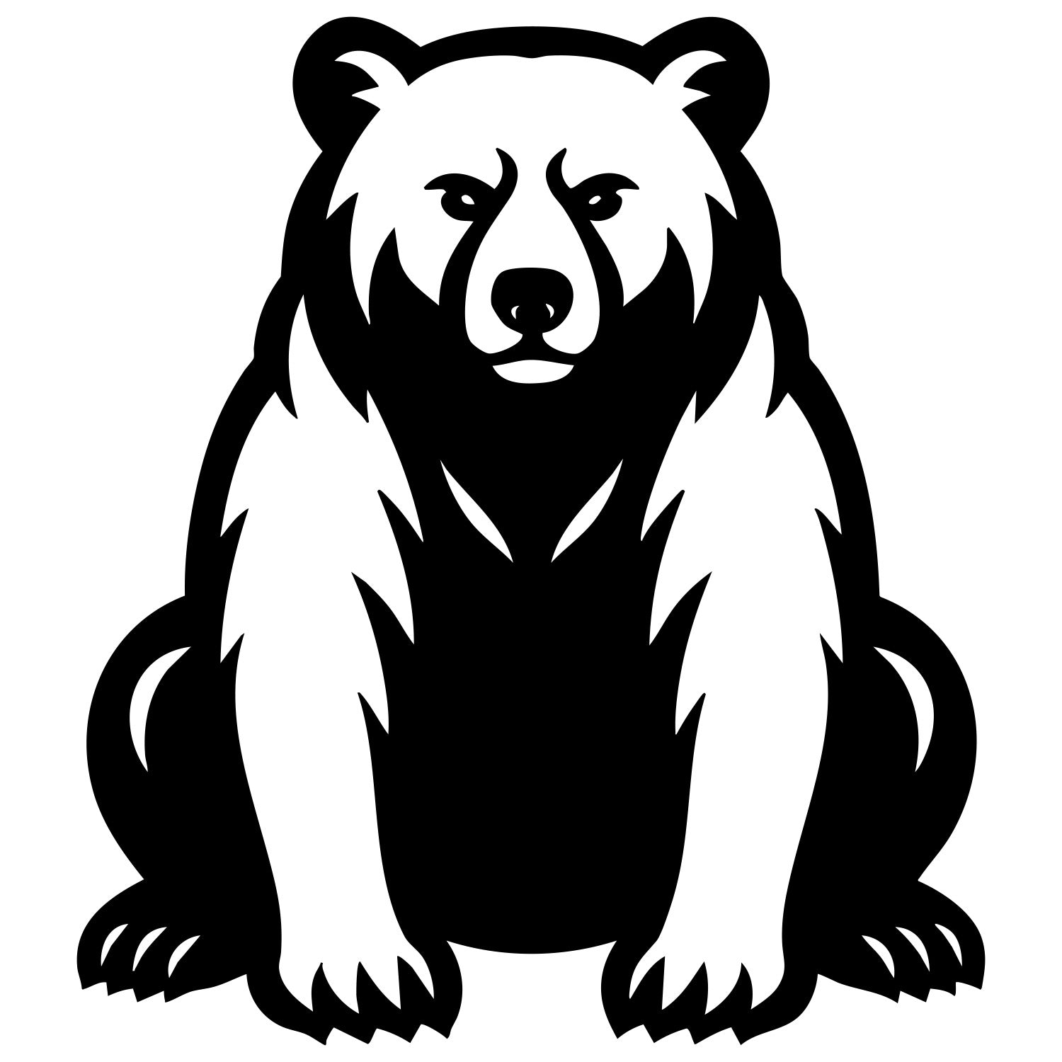 Grizzly Bear DXF File – CNC Cutting Design | AWBEAR244