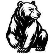 Grizzly Bear DXF File – CNC Cutting Design | AWBEAR248