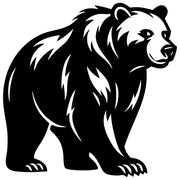 Grizzly Bear DXF File – CNC Cutting Design | AWBEAR251
