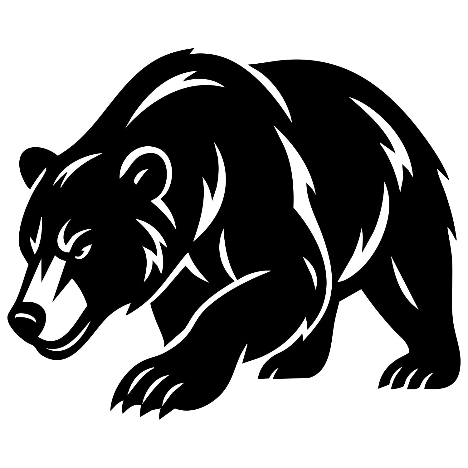 Grizzly Bear DXF File – CNC Cutting Design | AWBEAR273