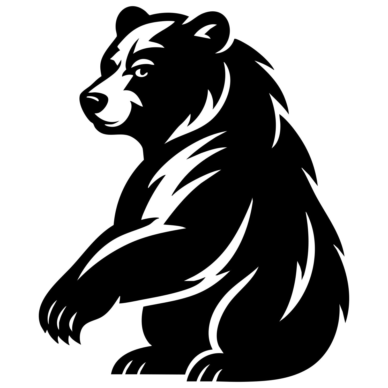 Grizzly Bear DXF File – CNC Cutting Design | AWBEAR279