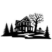Haunted House Scene Halloween DXF File | OHHALLOWEEN7