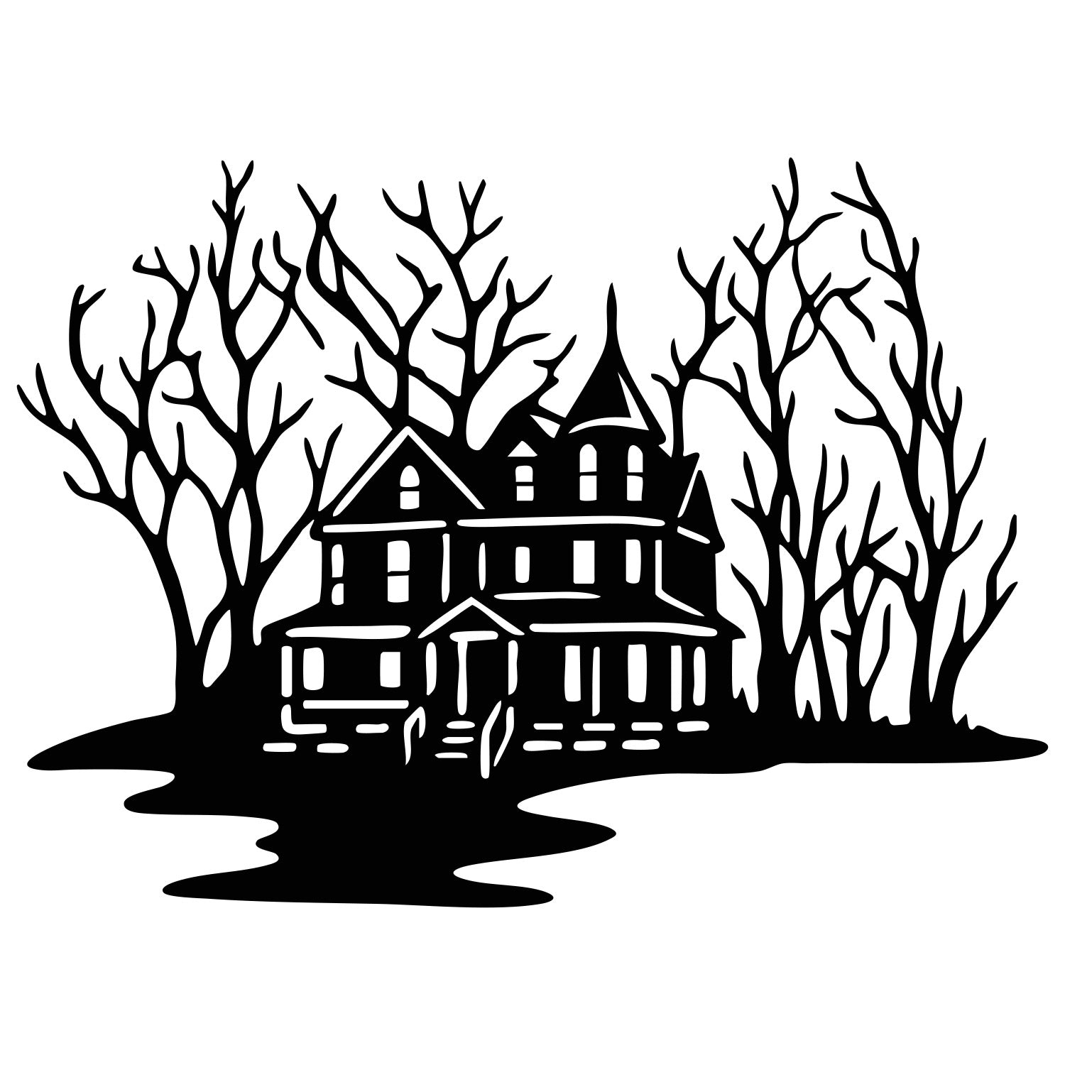 Haunted Mansion Halloween DXF File | OHHALLOWEEN17