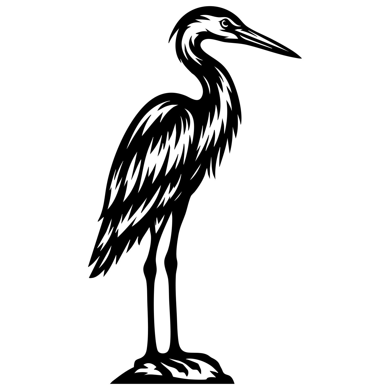 Heron DXF File – CNC Cutting Design | ABHERON1