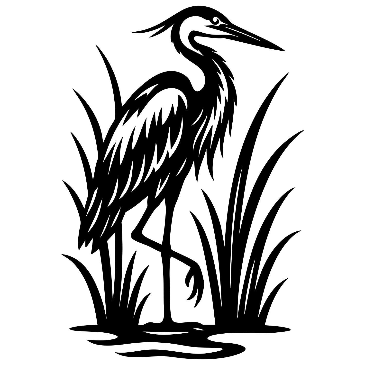 Heron DXF File – CNC Cutting Design | ABHERON100