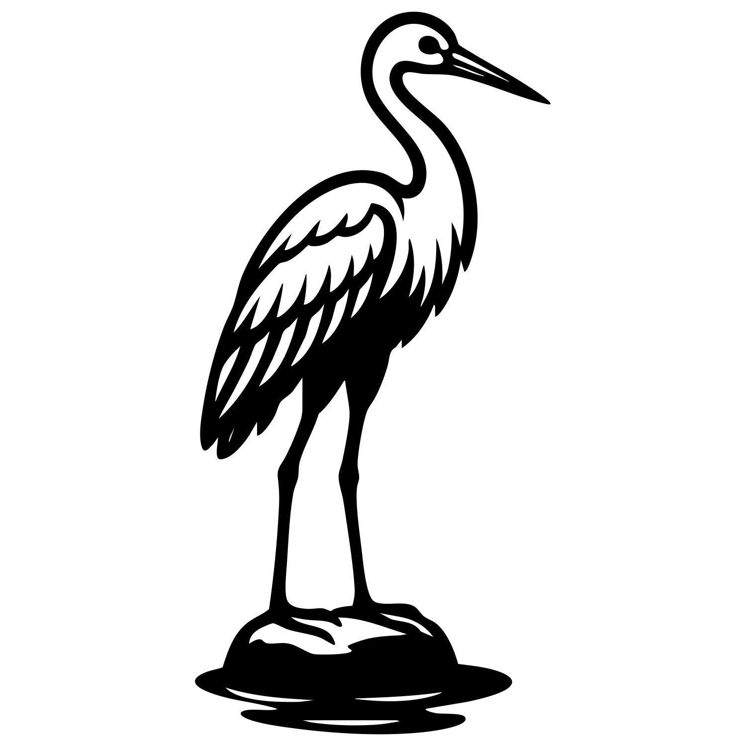 Heron DXF File – CNC Cutting Design | ABHERON101