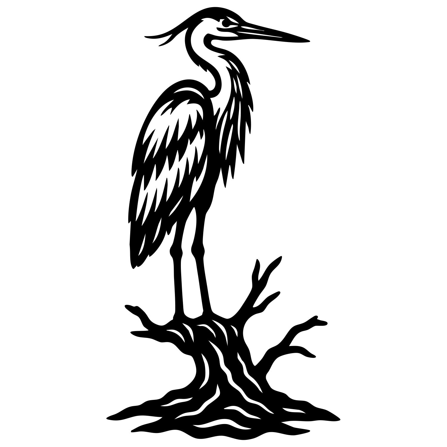Heron DXF File – CNC Cutting Design | ABHERON103