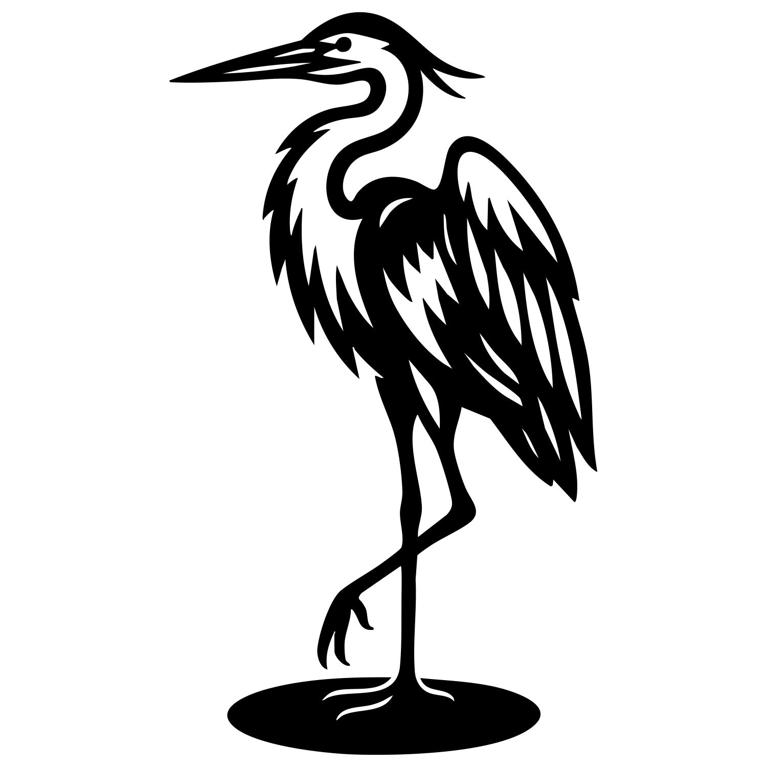 Heron DXF File – CNC Cutting Design | ABHERON104