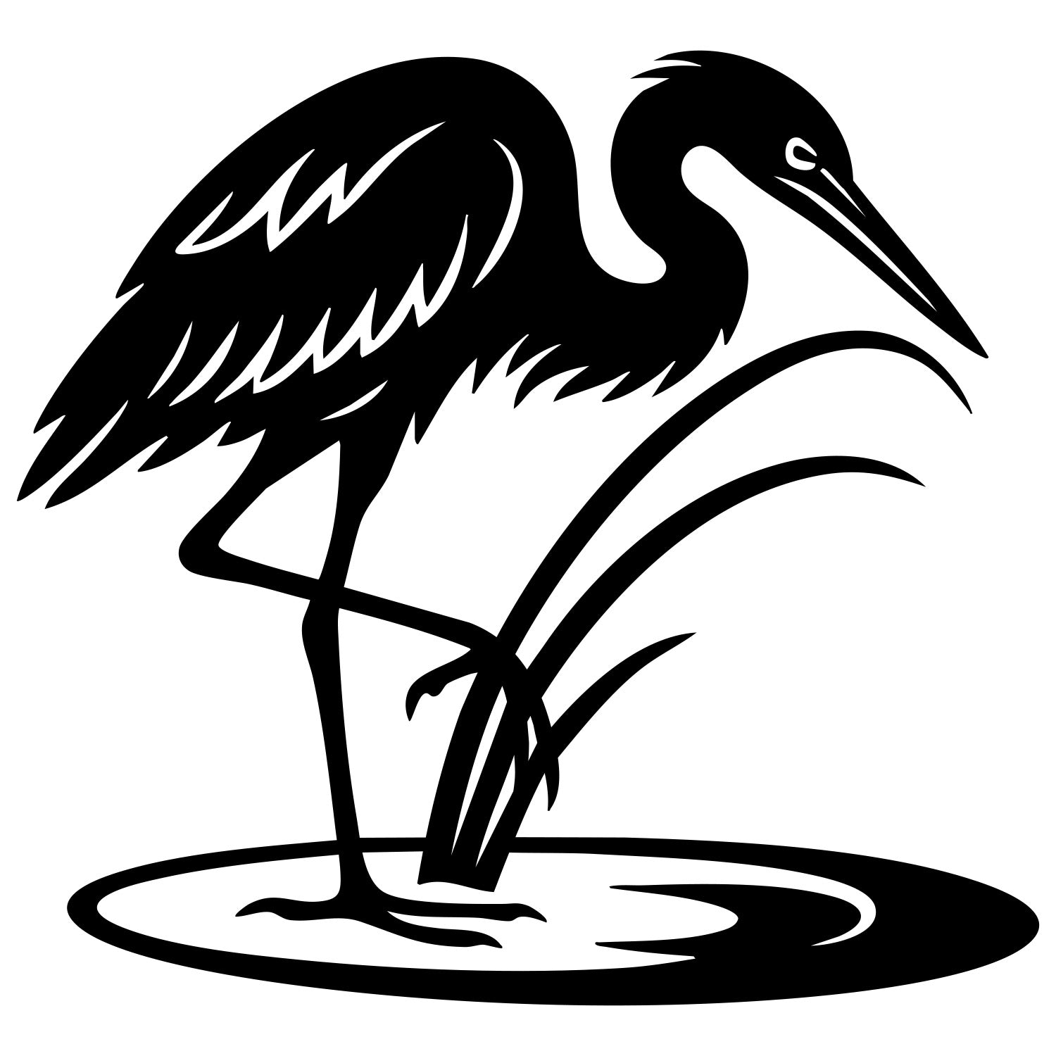 Heron DXF File – CNC Cutting Design | ABHERON105