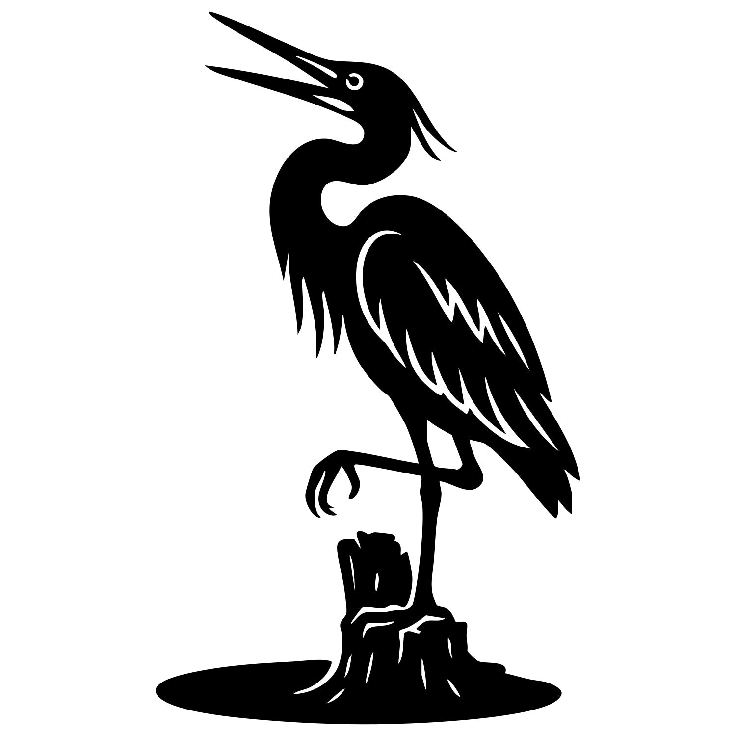 Heron DXF File – CNC Cutting Design | ABHERON106