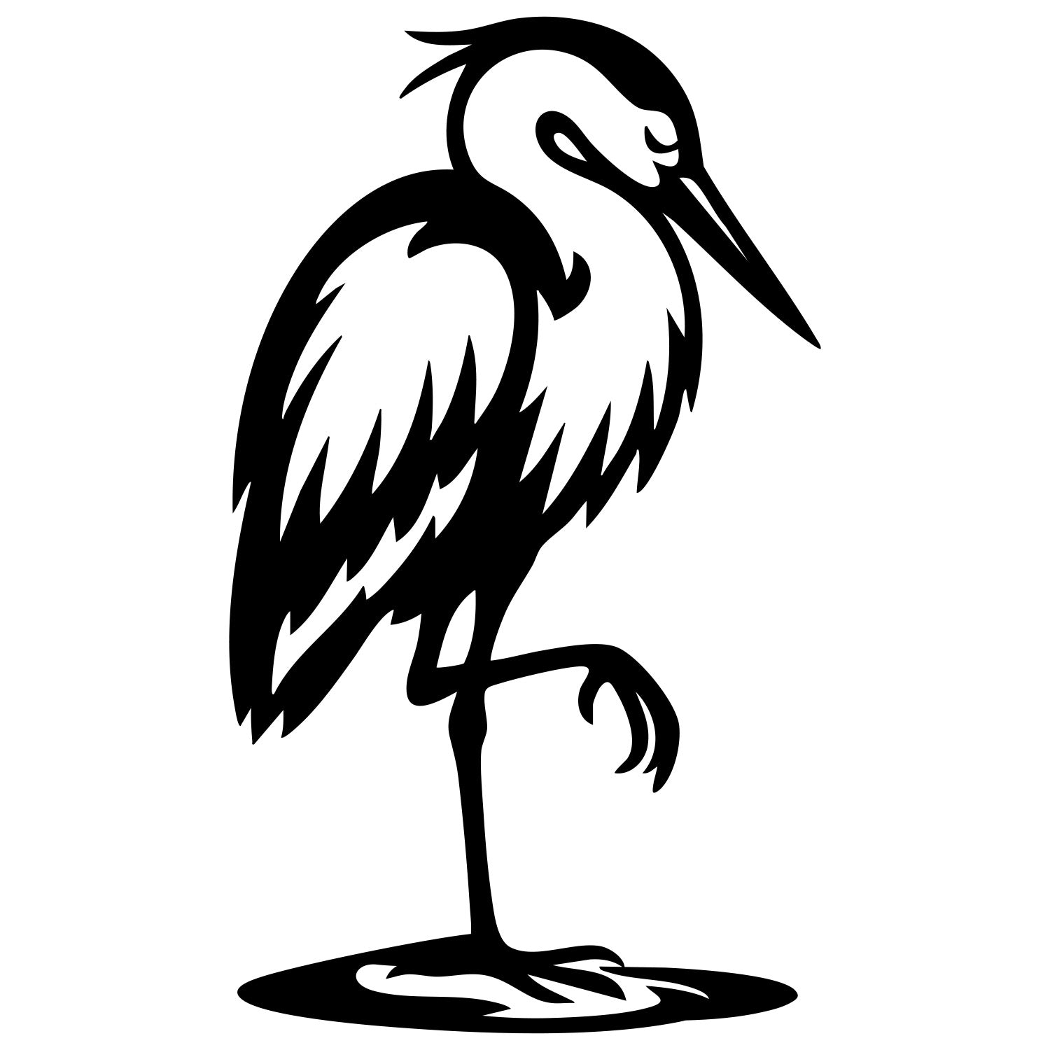 Heron DXF File – CNC Cutting Design | ABHERON108