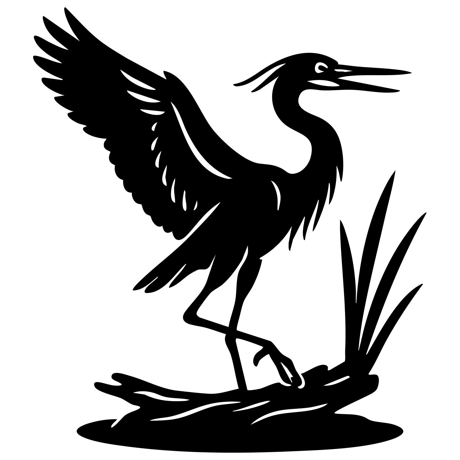 Heron DXF File – CNC Cutting Design | ABHERON111