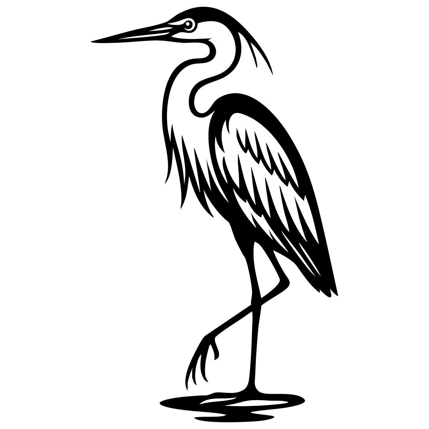 Heron DXF File – CNC Cutting Design | ABHERON116