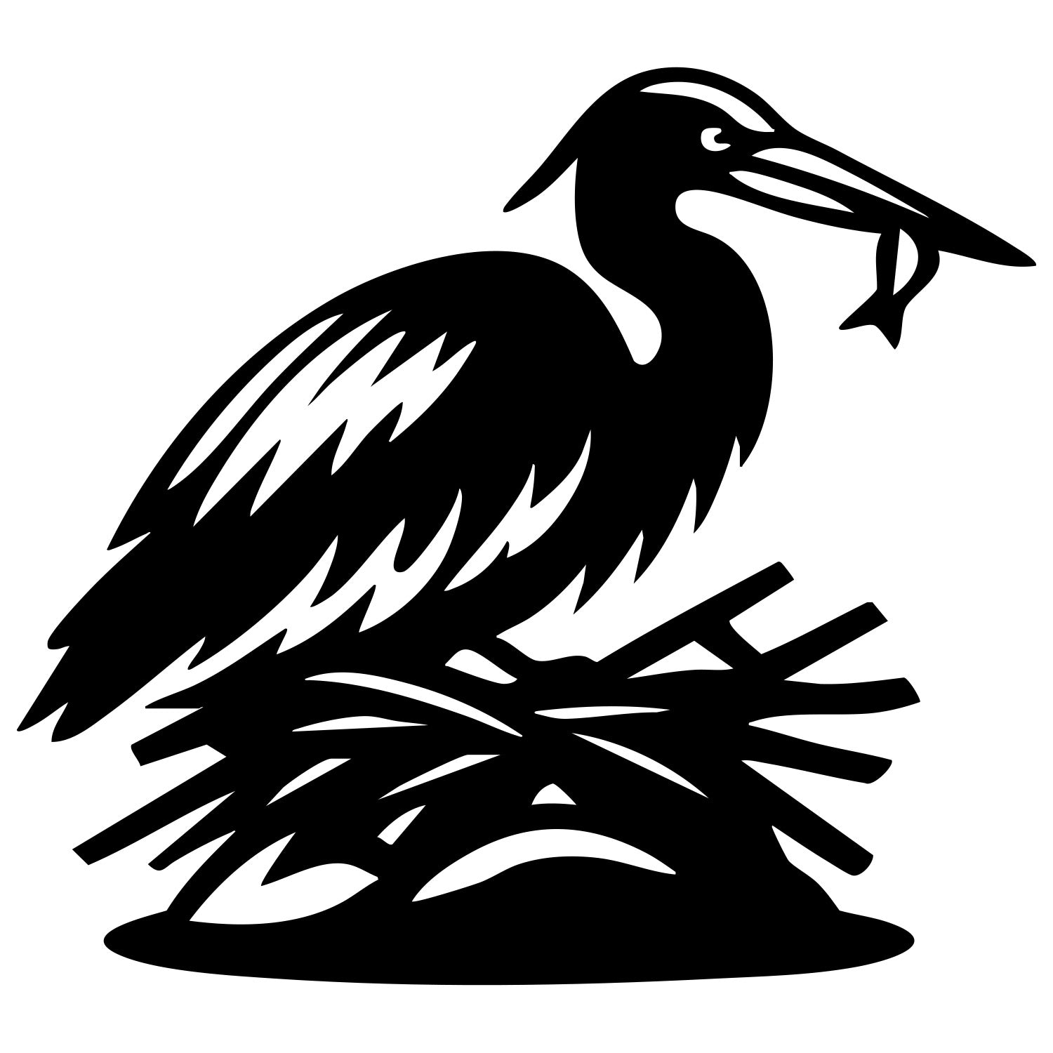 Heron DXF File – CNC Cutting Design | ABHERON19