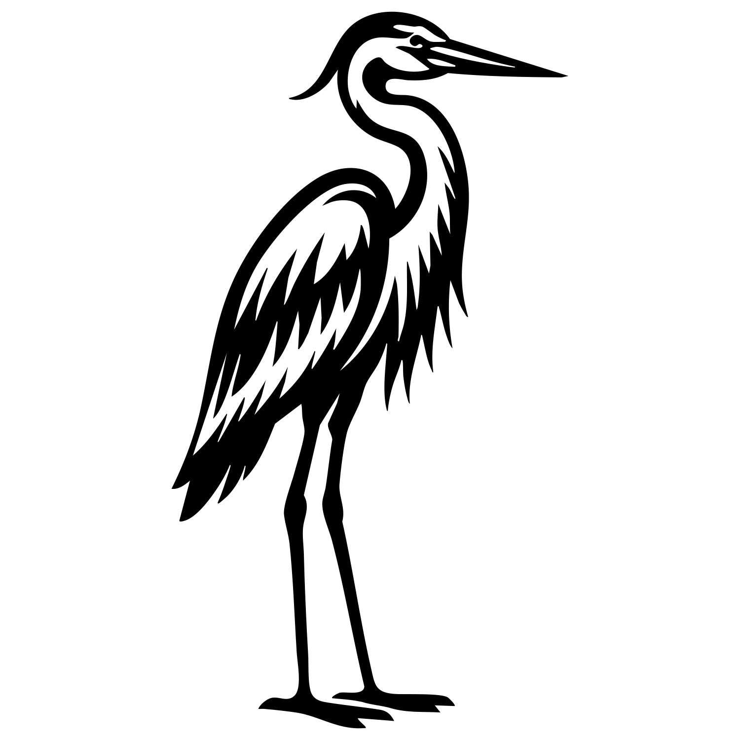 Heron DXF File – CNC Cutting Design | ABHERON20