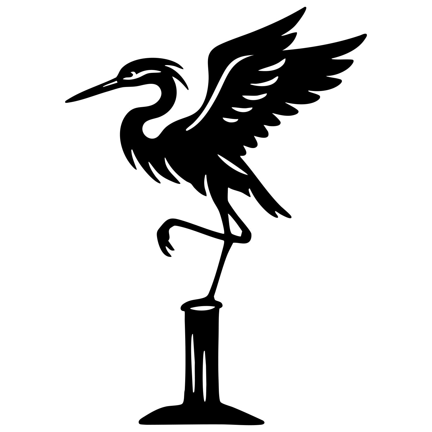 Heron DXF File – CNC Cutting Design | ABHERON22