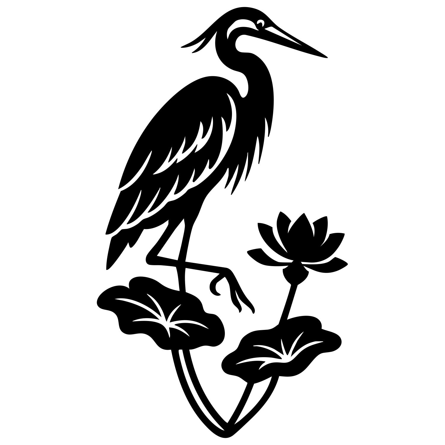 Heron DXF File – CNC Cutting Design | ABHERON23