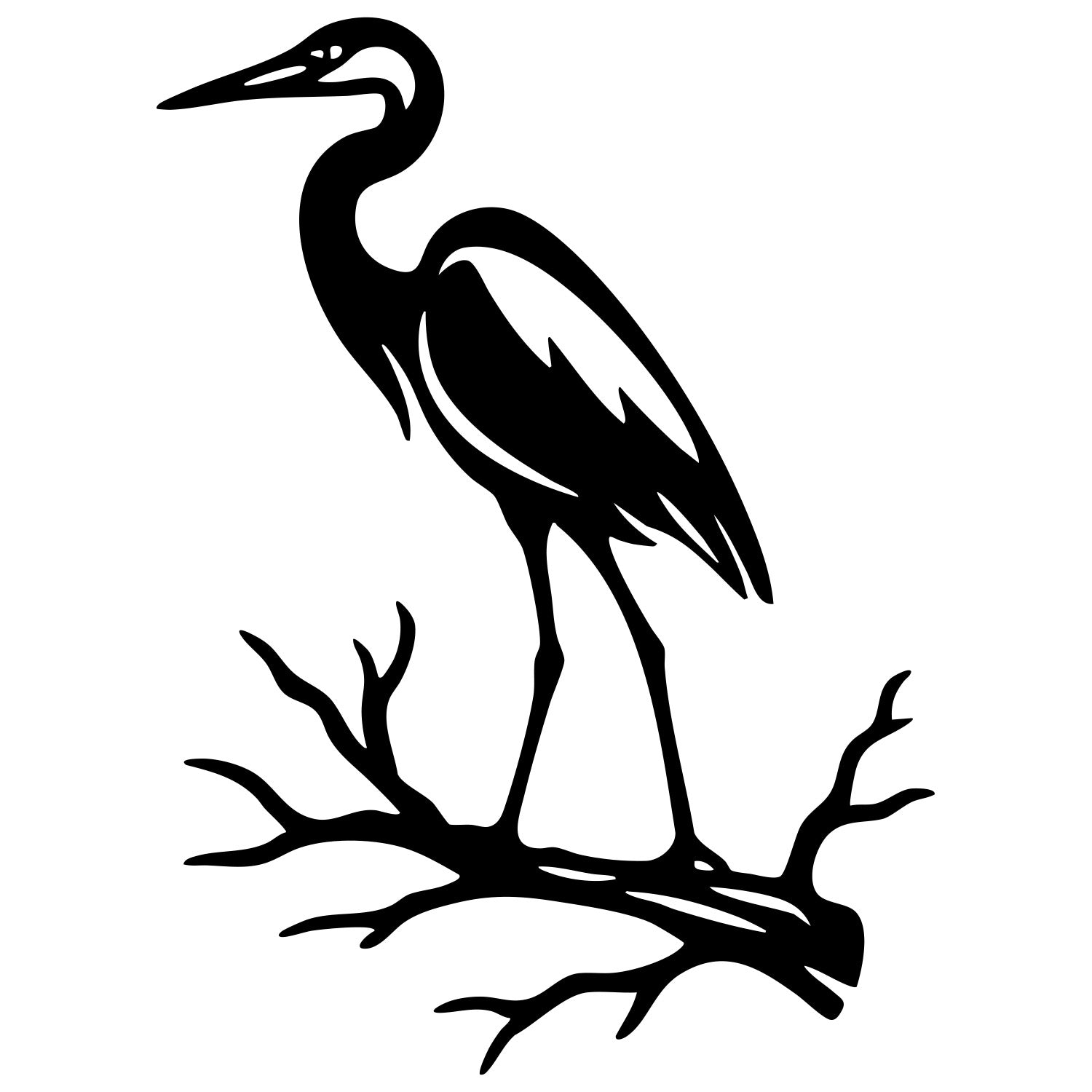 Heron DXF File – CNC Cutting Design | ABHERON26