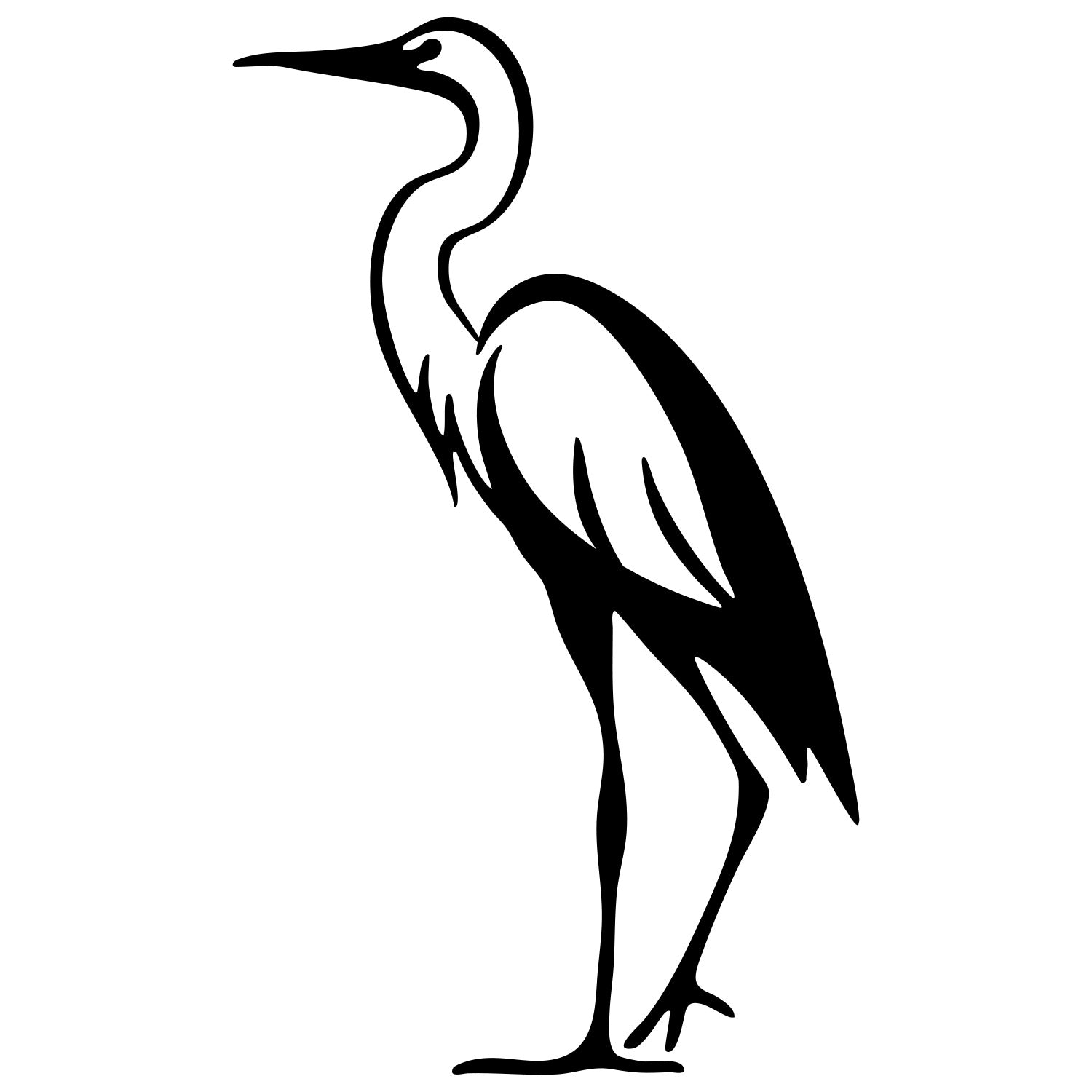 Heron DXF File – CNC Cutting Design | ABHERON33