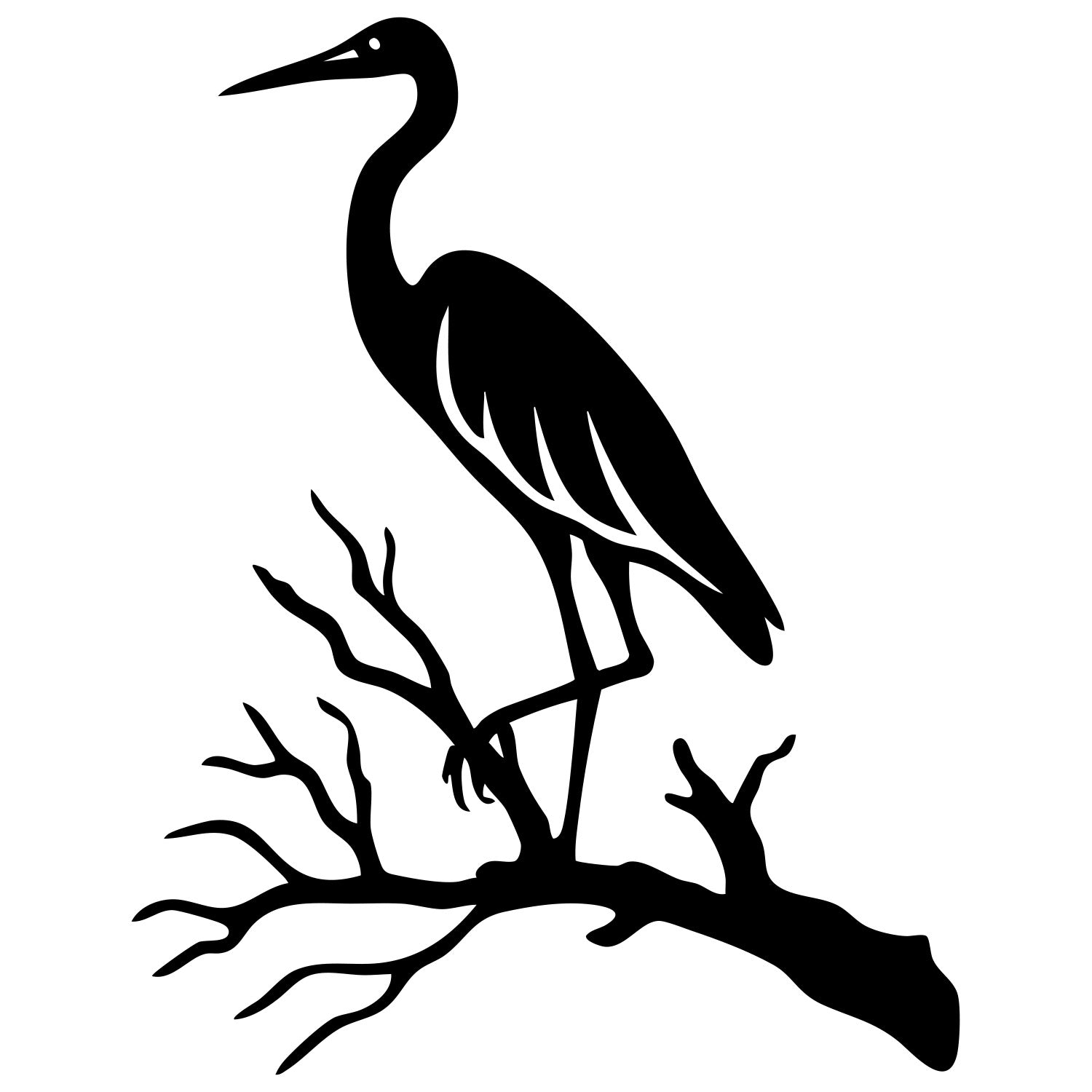 Heron DXF File – CNC Cutting Design | ABHERON34