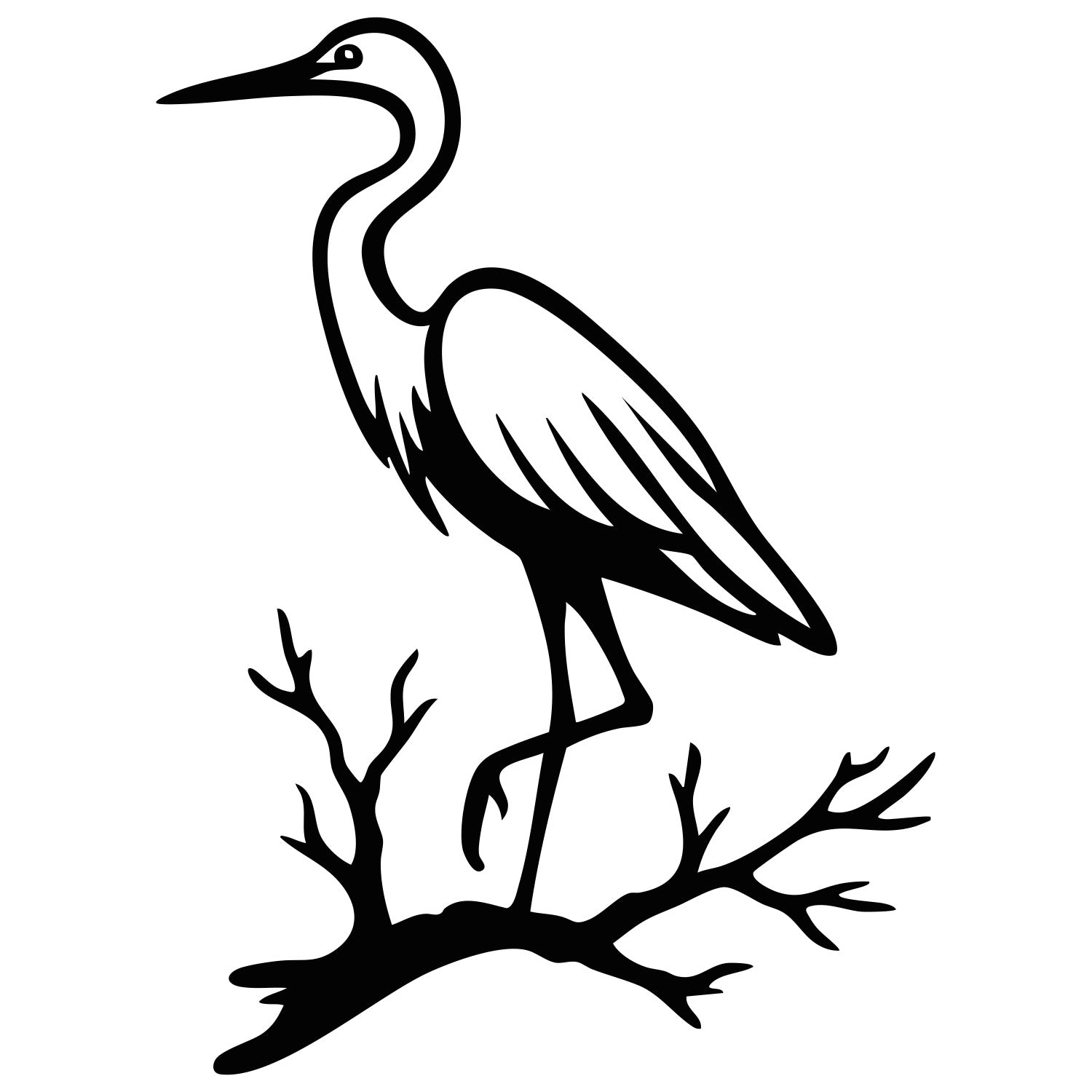 Heron DXF File – CNC Cutting Design | ABHERON35
