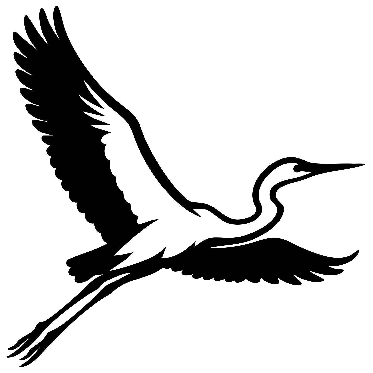 Heron DXF File – CNC Cutting Design | ABHERON36