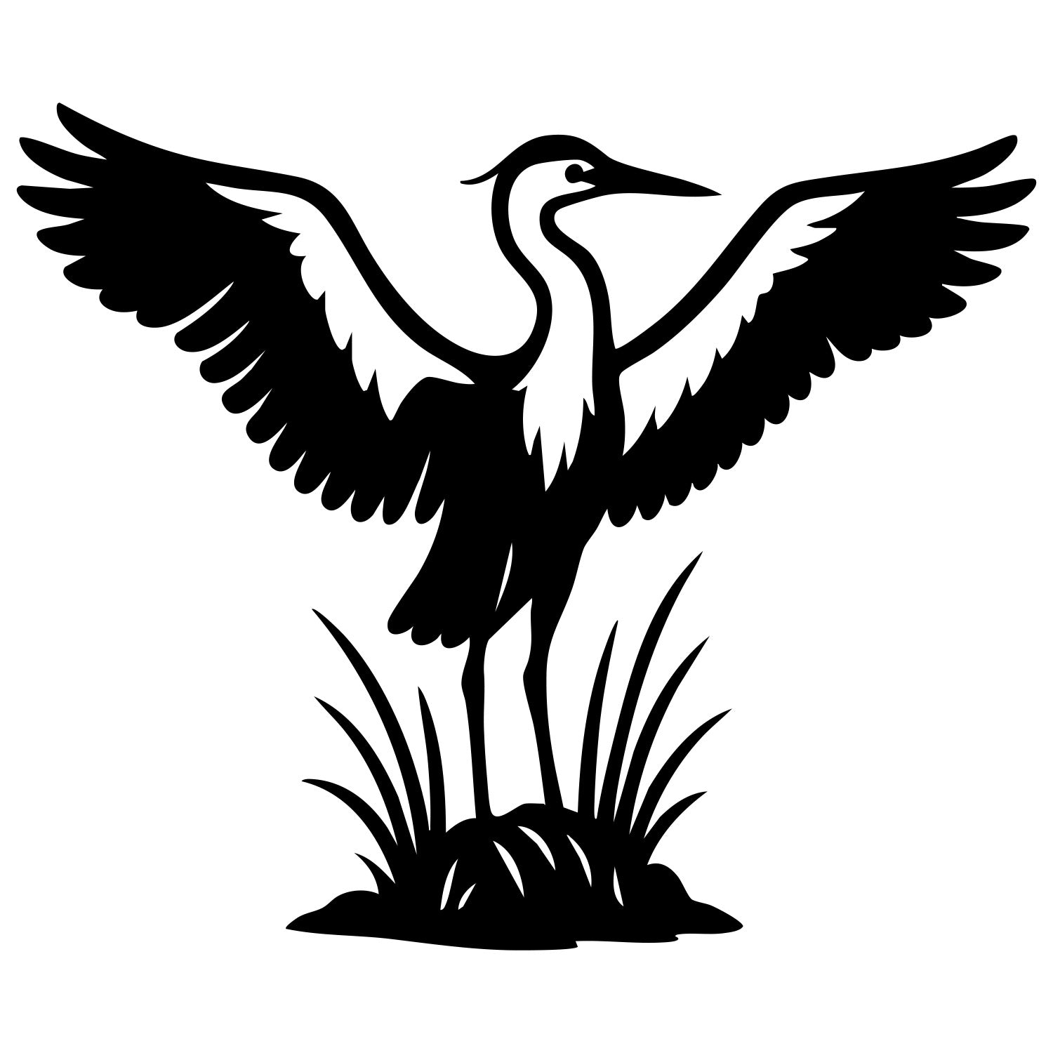 Heron DXF File – CNC Cutting Design | ABHERON39