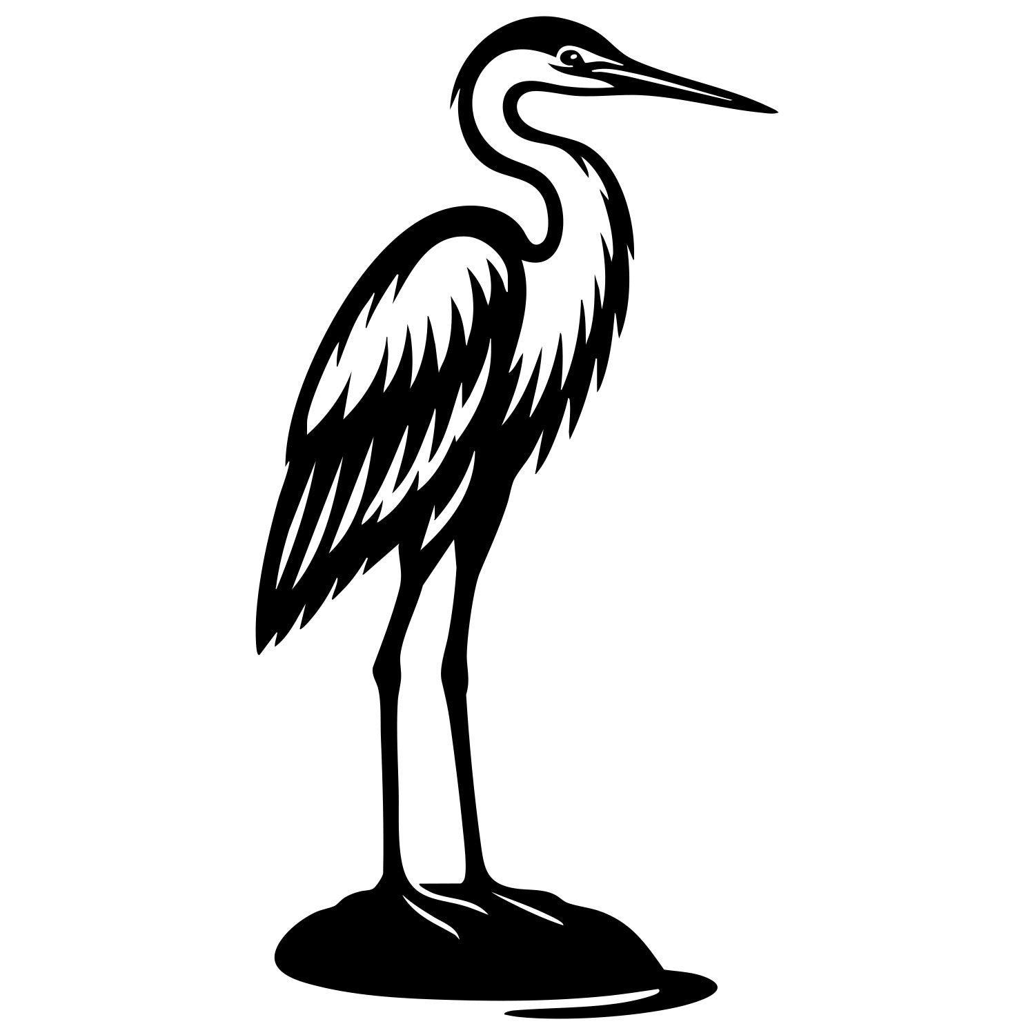 Heron DXF File – CNC Cutting Design | ABHERON45