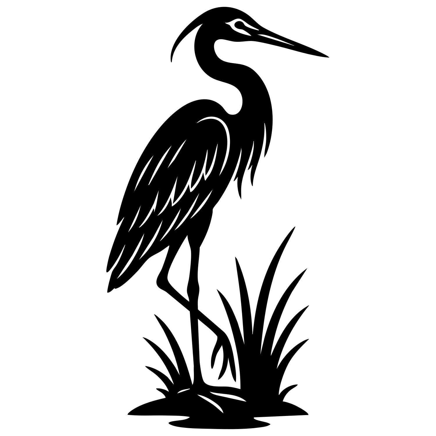 Heron DXF File – CNC Cutting Design | ABHERON49