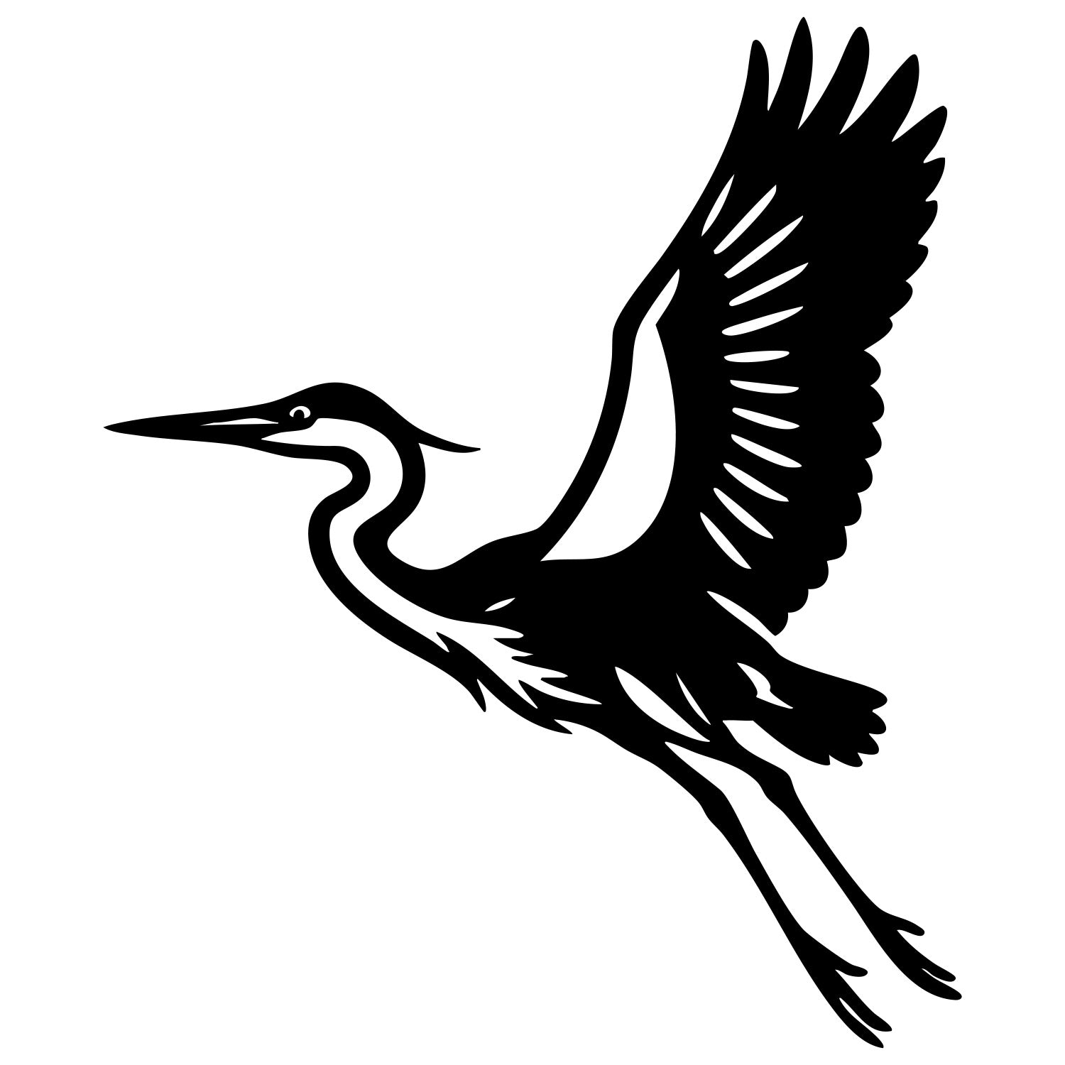 Heron DXF File – CNC Cutting Design | ABHERON52