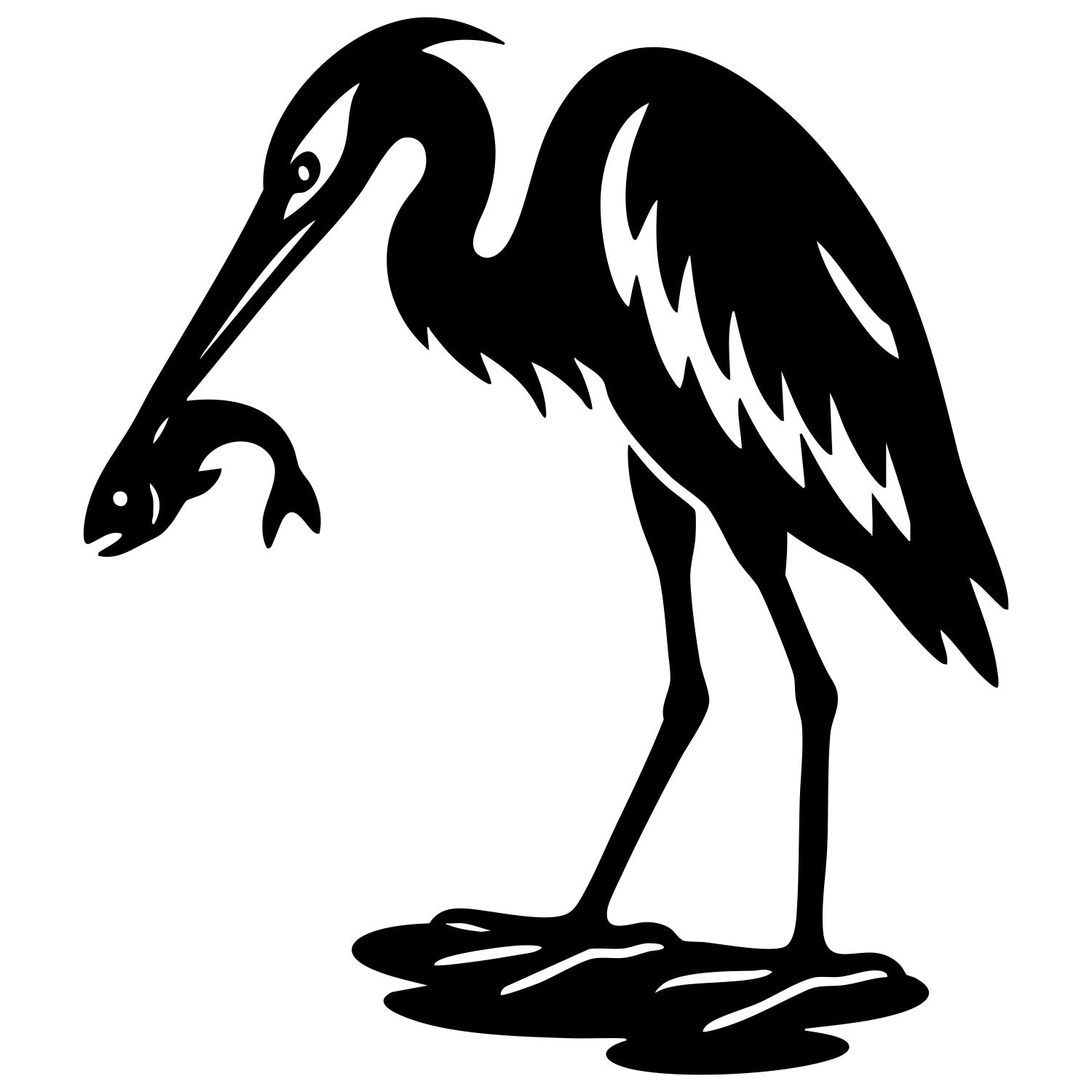 Heron DXF File – CNC Cutting Design | ABHERON54