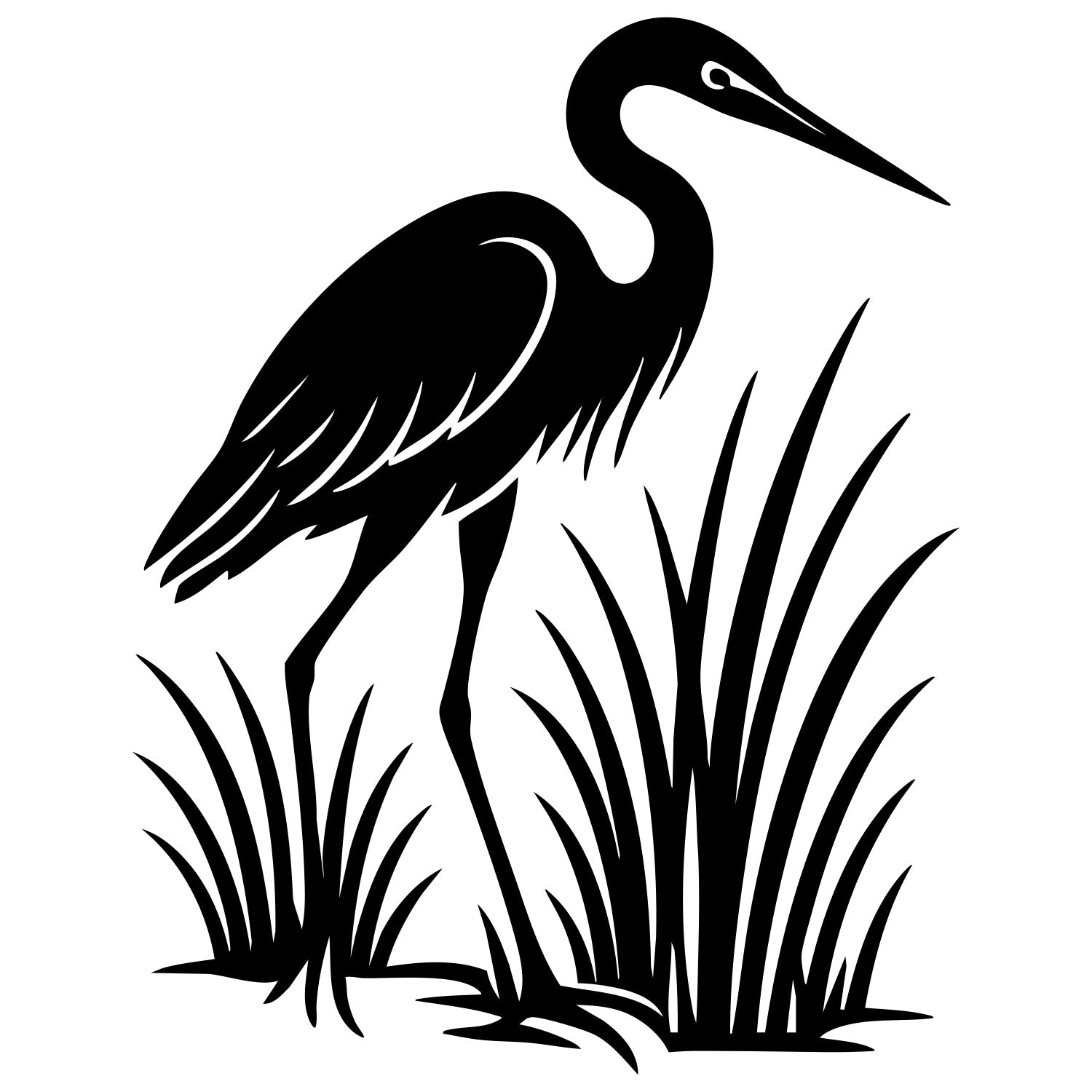 Heron DXF File – CNC Cutting Design | ABHERON55