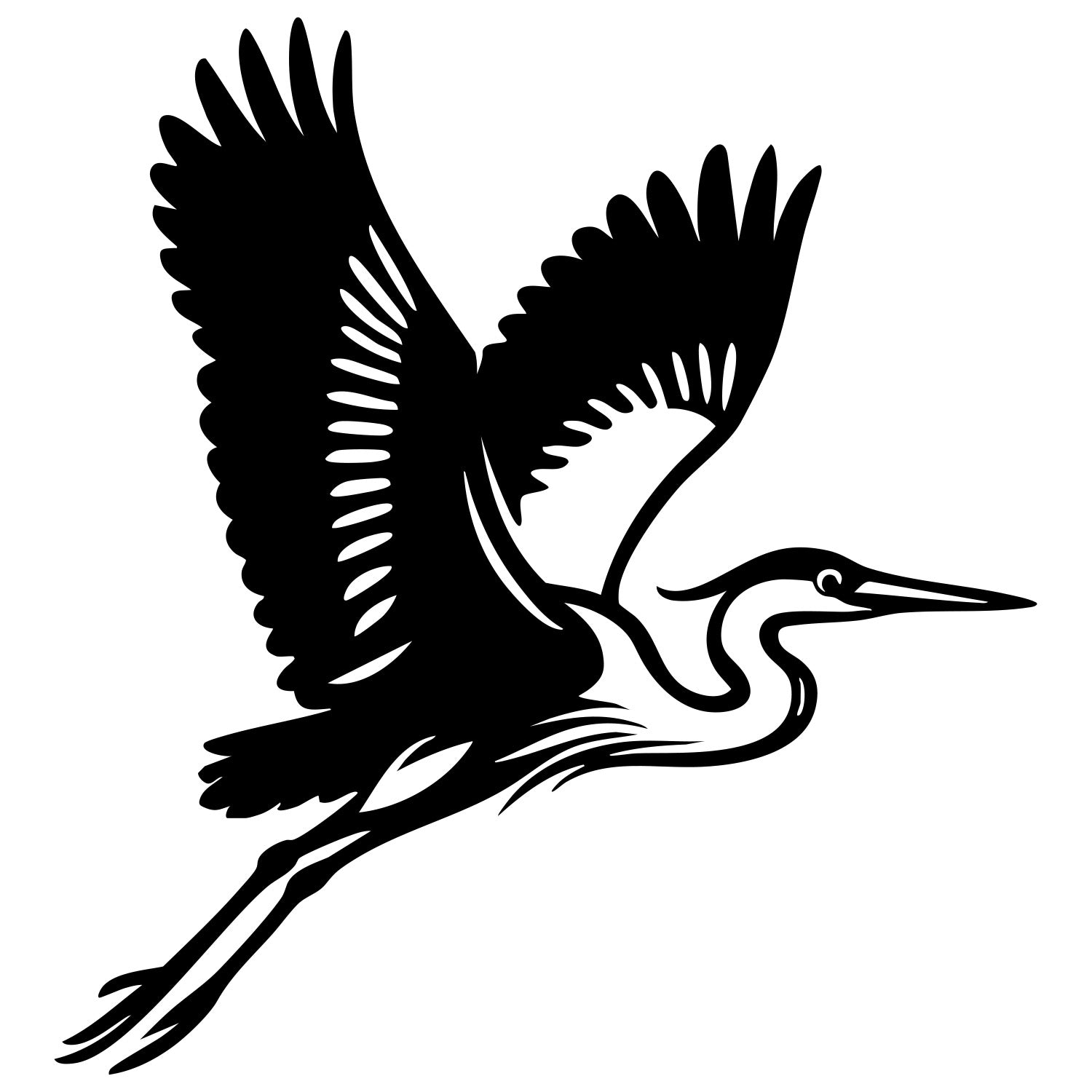 Heron DXF File – CNC Cutting Design | ABHERON56