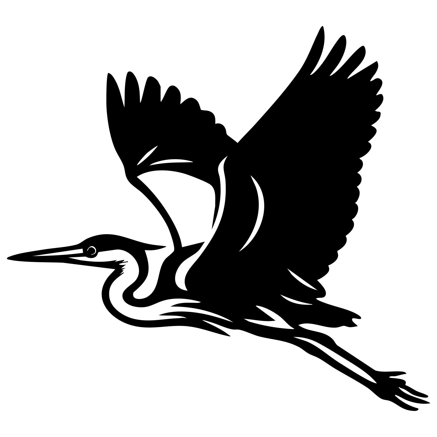 Heron DXF File – CNC Cutting Design | ABHERON57