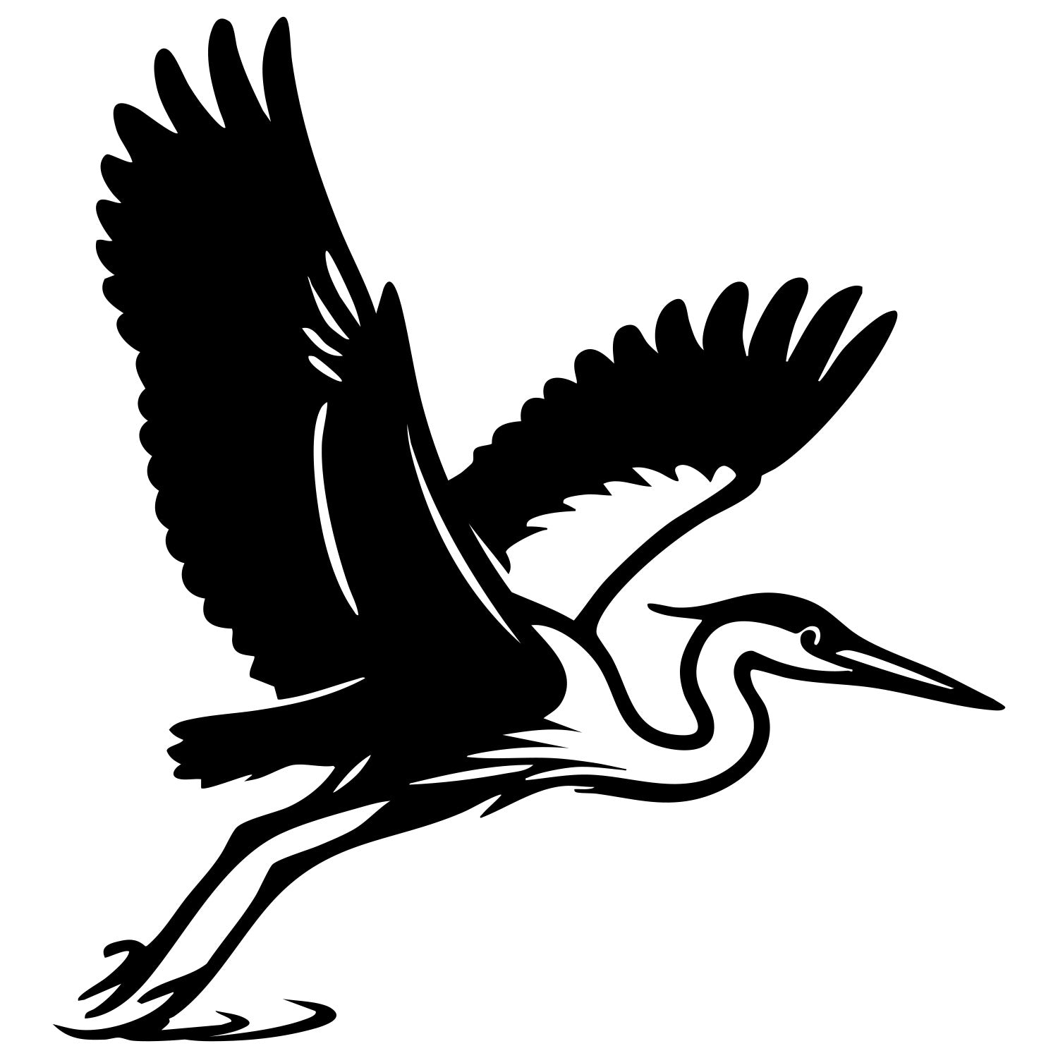 Heron DXF File – CNC Cutting Design | ABHERON58