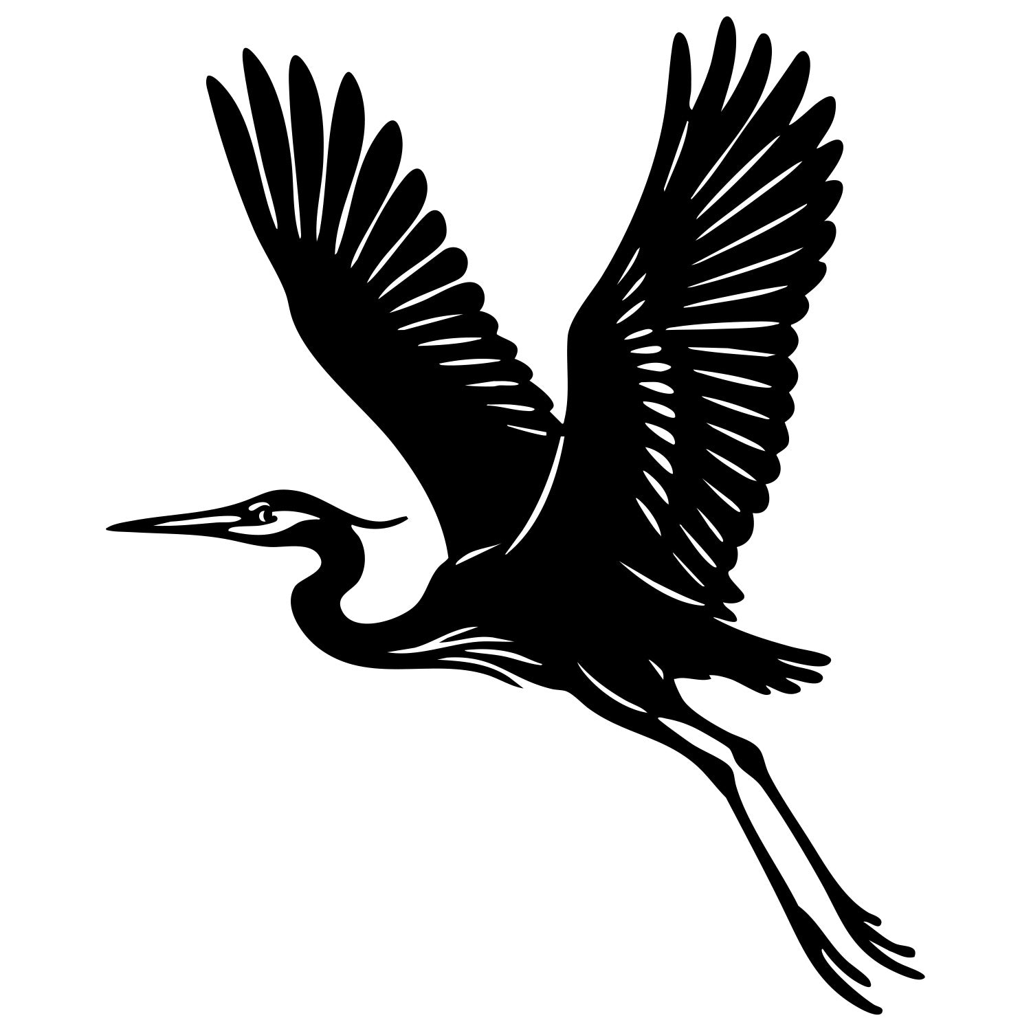 Heron DXF File – CNC Cutting Design | ABHERON61