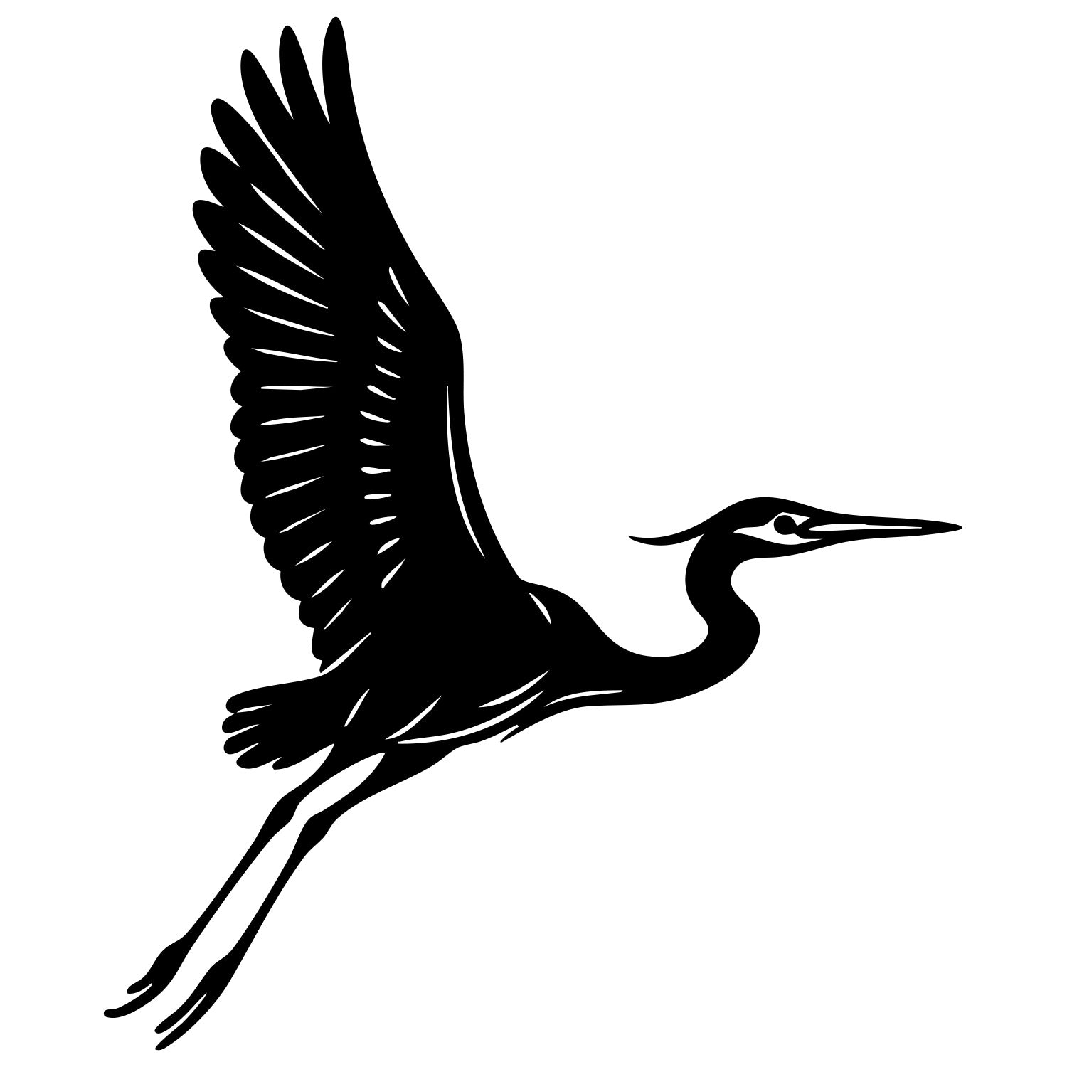 Heron DXF File – CNC Cutting Design | ABHERON62