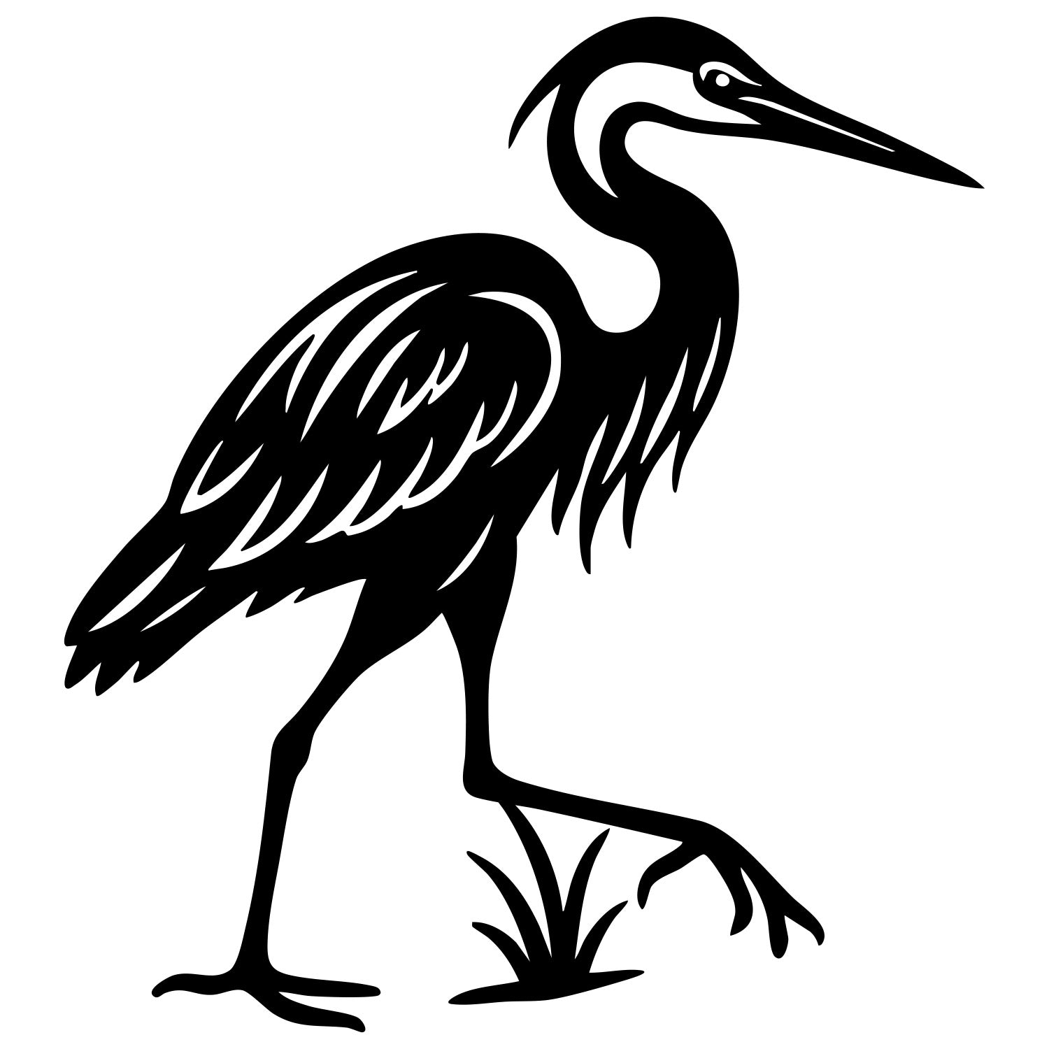 Heron DXF File – CNC Cutting Design | ABHERON68