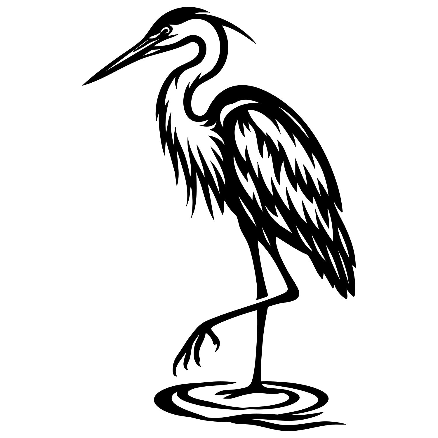 Heron DXF File – CNC Cutting Design | ABHERON71