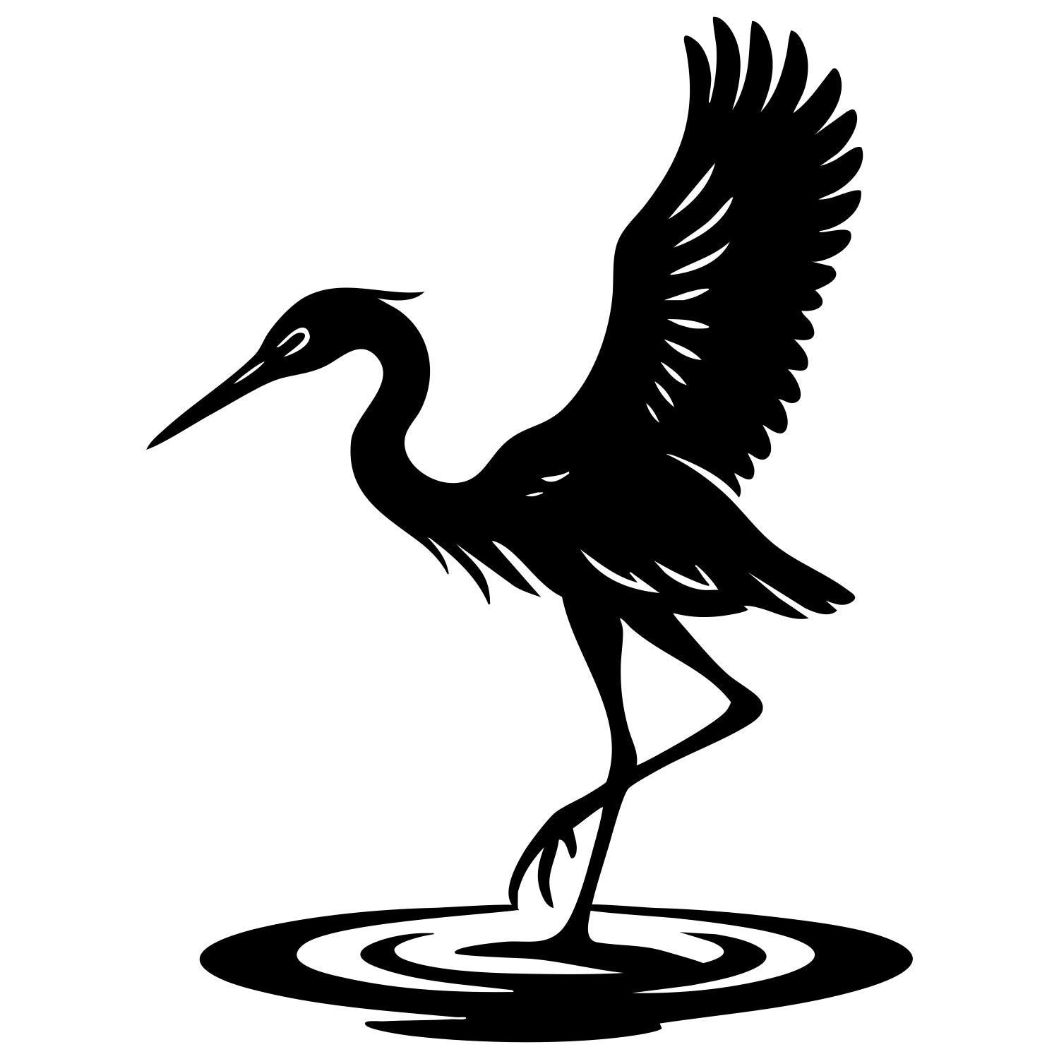 Heron DXF File – CNC Cutting Design | ABHERON74