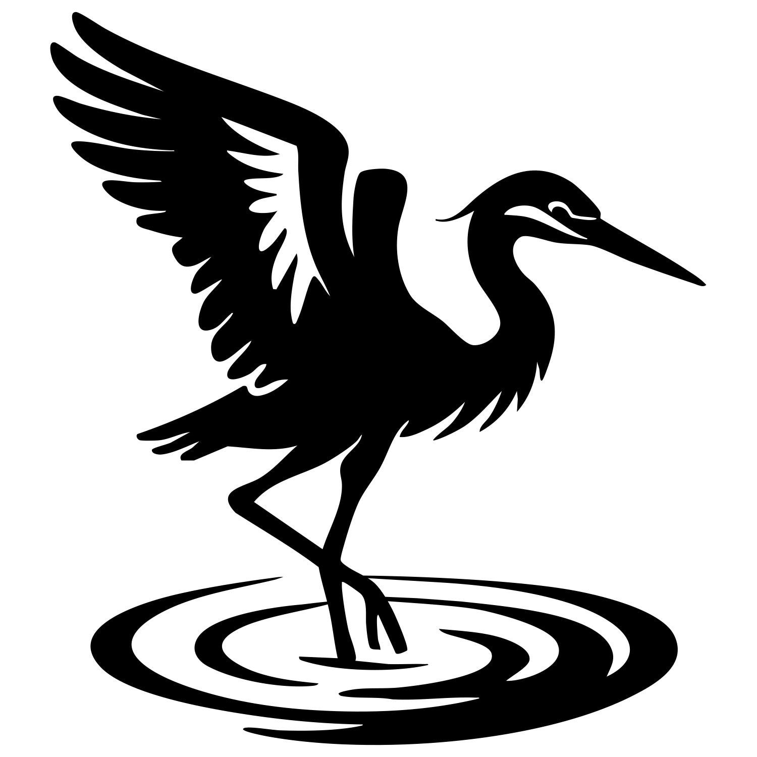 Heron DXF File – CNC Cutting Design | ABHERON75